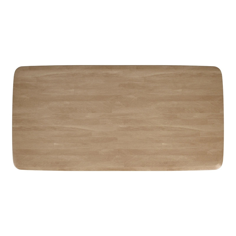 Wave Base Rubberwood Dining Table - 78.7W x 39.3D x 29.3H