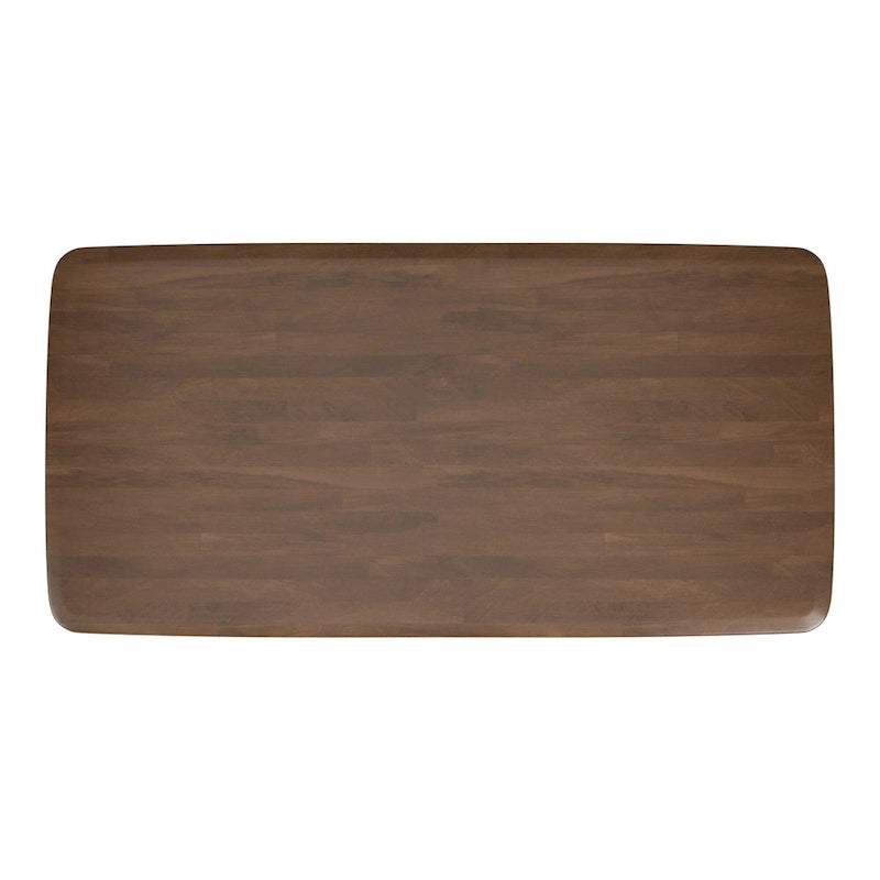 Wave Base Rubberwood Dining Table - 78.7W x 39.3D x 29.3H
