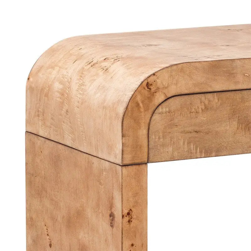 Retro Style Console Table with 2 Storage Drawers, Modern Entryway Table Sofa Table with Sleek Minimalist Legs for Living Room