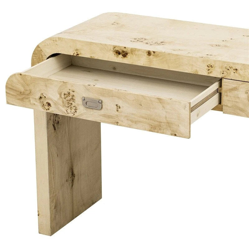 Retro Style Console Table with 2 Storage Drawers, Modern Entryway Table Sofa Table with Sleek Minimalist Legs for Living Room