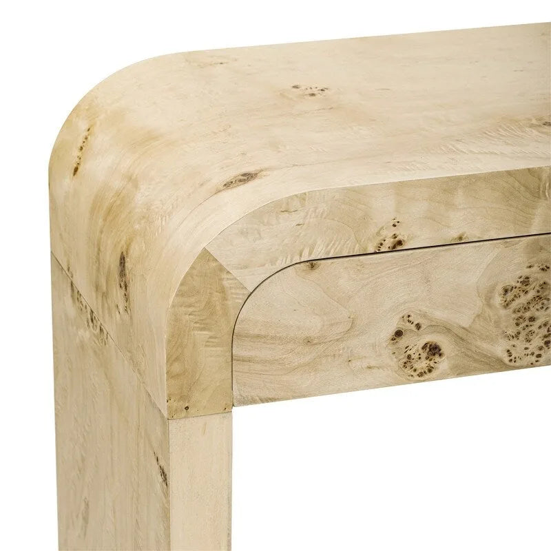 Retro Style Console Table with 2 Storage Drawers, Modern Entryway Table Sofa Table with Sleek Minimalist Legs for Living Room