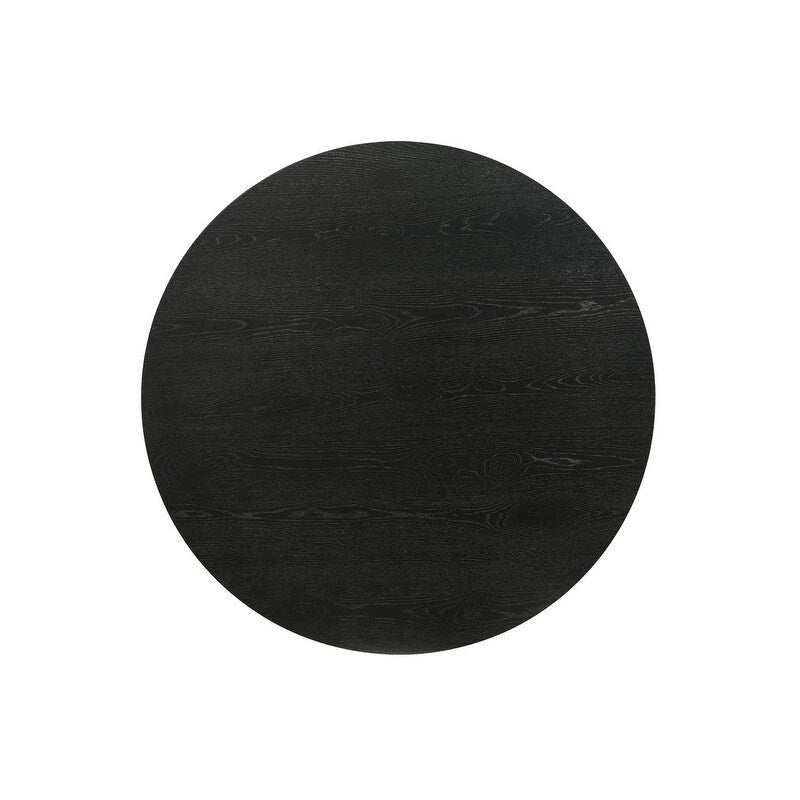 Grantham Black 22W Round End Table with Pedestal Base