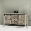 59-Inch Farmhouse Sideboard Buffet Cabinet with Sliding Barn Doors