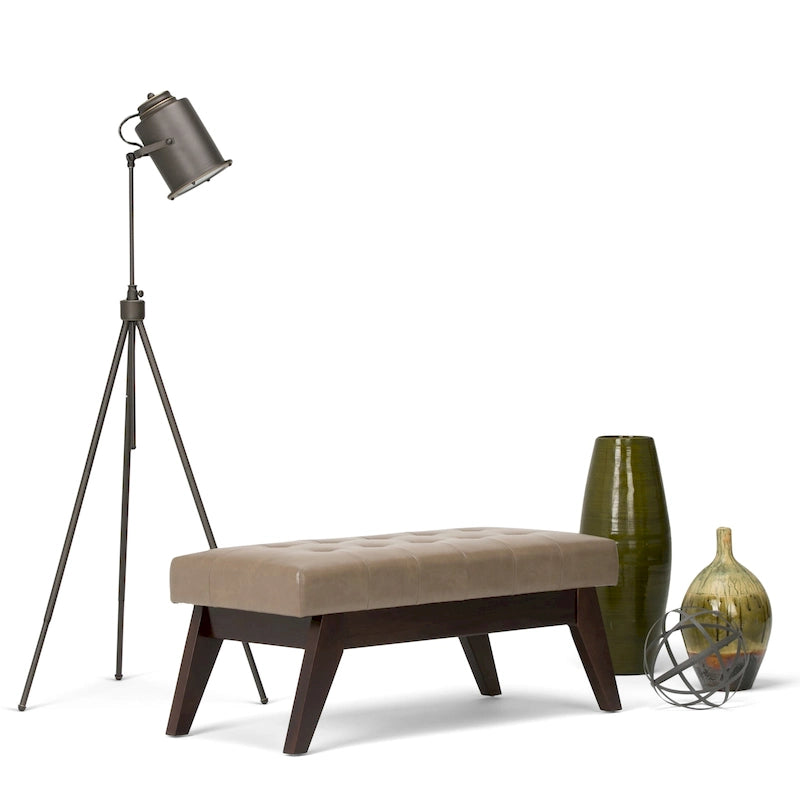 40-Inch Mid-Century Modern Tufted Rectangle Ottoman Bench