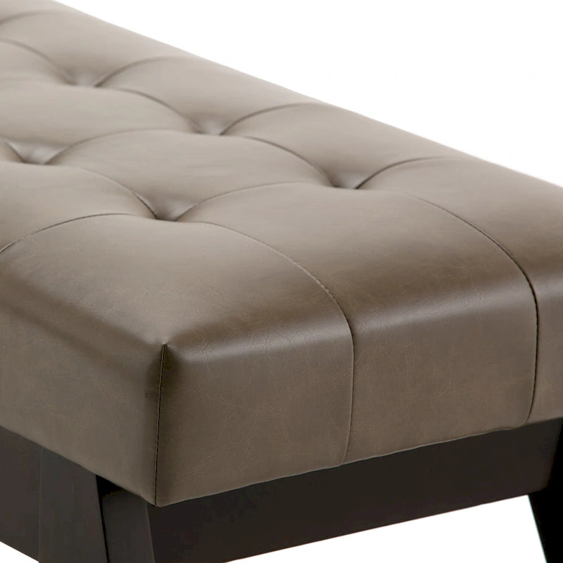 40-Inch Mid-Century Modern Tufted Rectangle Ottoman Bench