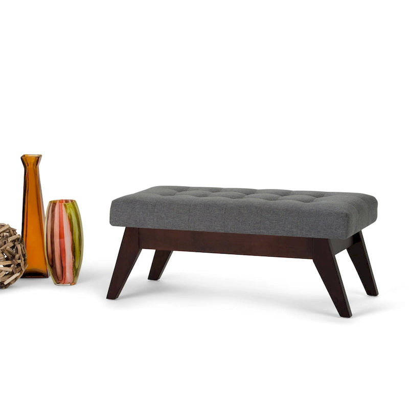 40-Inch Mid-Century Modern Tufted Rectangle Ottoman Bench