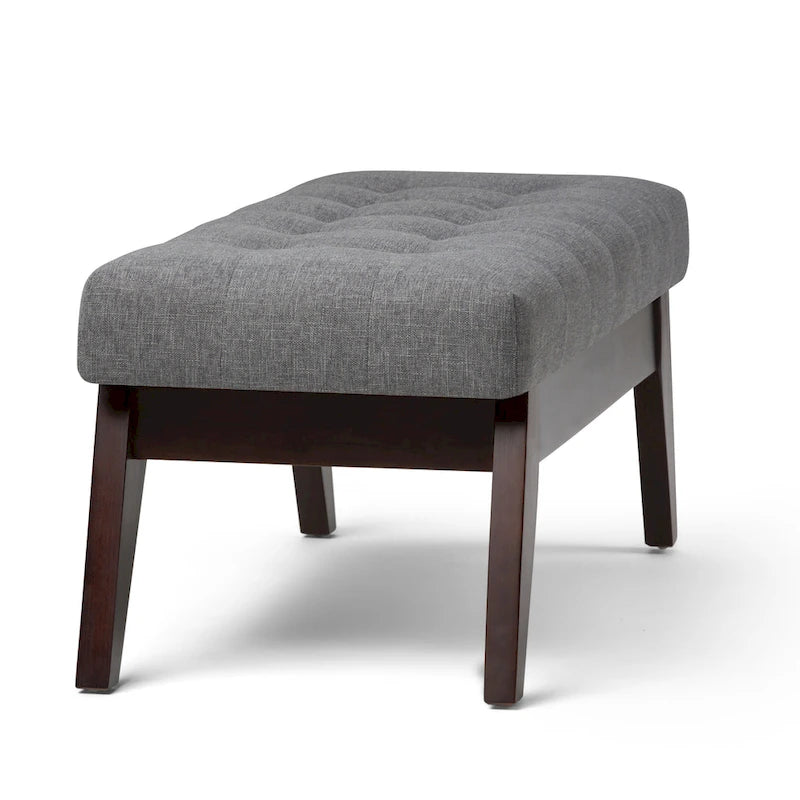 40-Inch Mid-Century Modern Tufted Rectangle Ottoman Bench