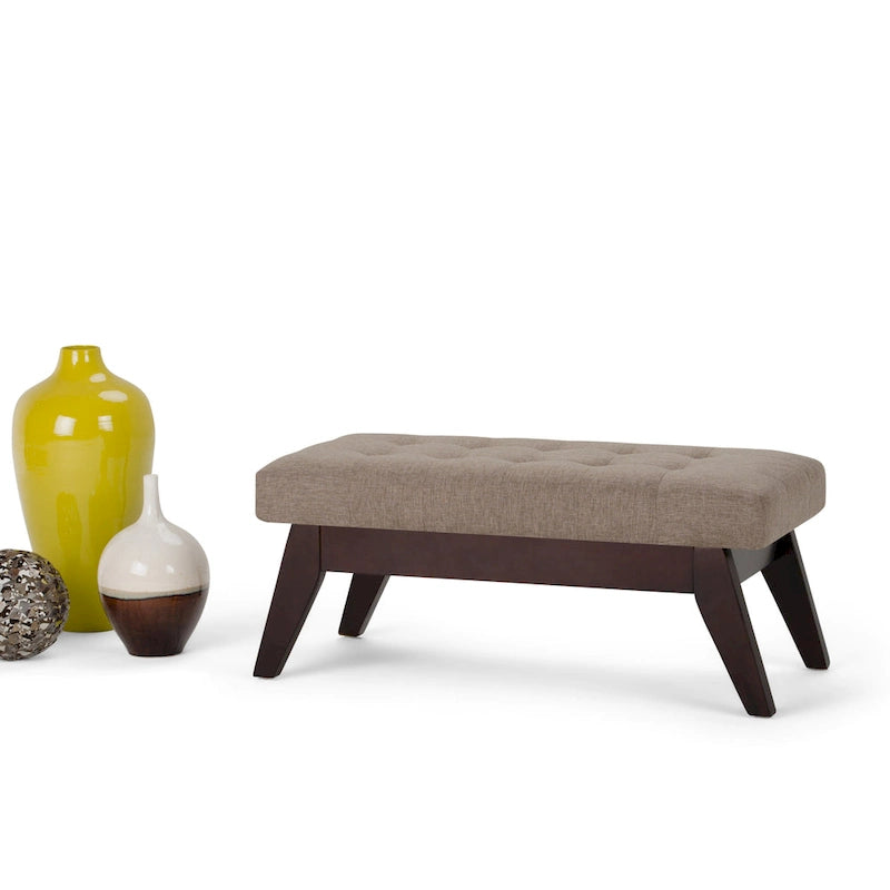 40-Inch Mid-Century Modern Tufted Rectangle Ottoman Bench