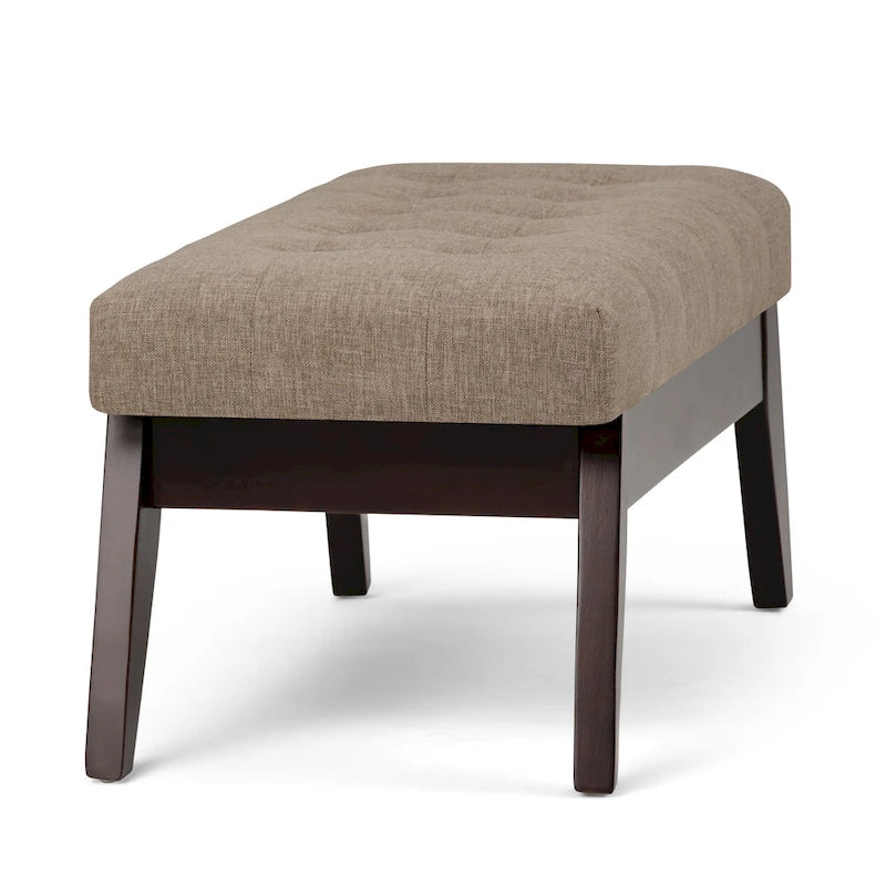 40-Inch Mid-Century Modern Tufted Rectangle Ottoman Bench