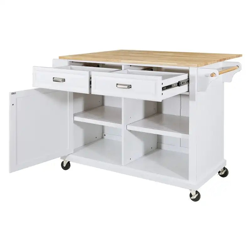 Kitchen Island Cart/Utility Storage Trolley with Storage Drawers
