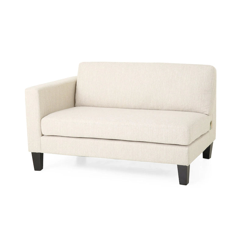 Contemporary Fabric 4-Seat Sofa with Accent Pillows