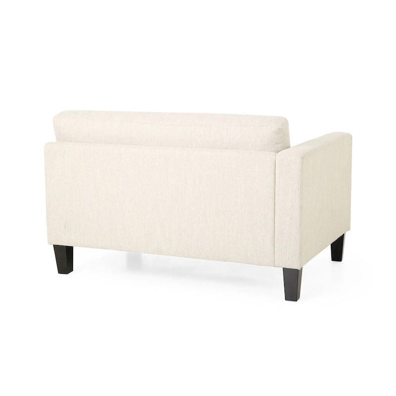 Contemporary Fabric 4-Seat Sofa with Accent Pillows