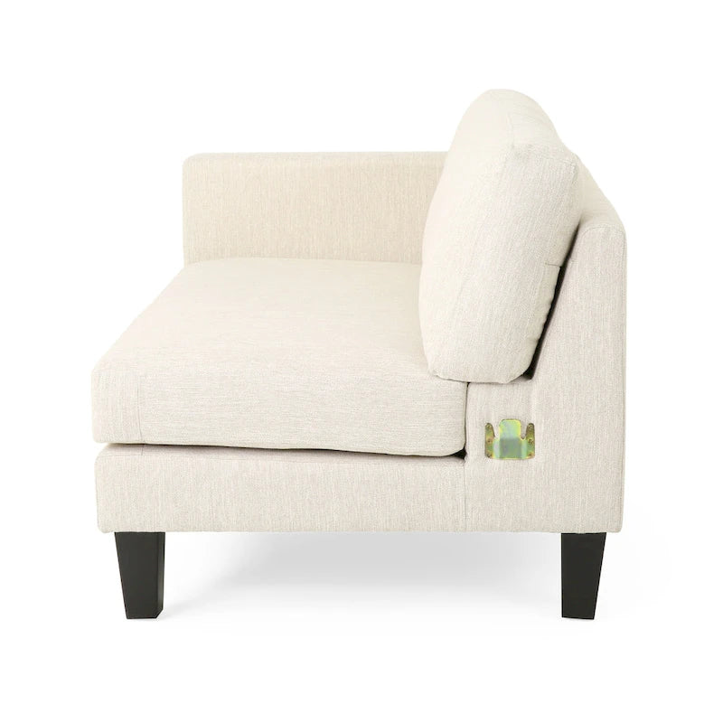 Contemporary Fabric 4-Seat Sofa with Accent Pillows