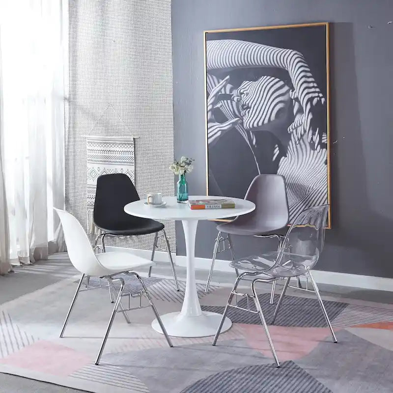 31.5-Inch White Tulip Dining Table for 2-4 People