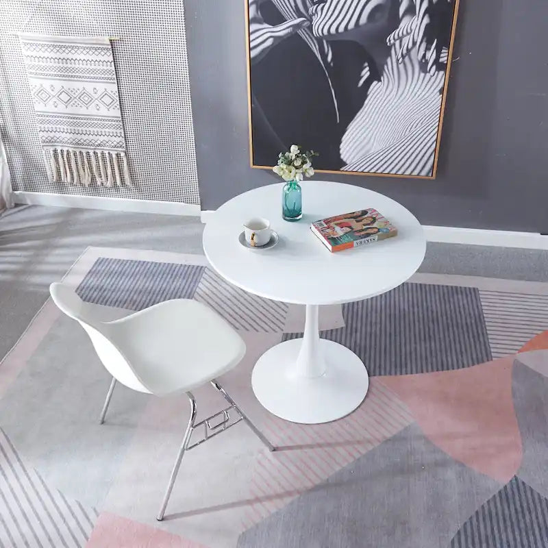 31.5-Inch White Tulip Dining Table for 2-4 People