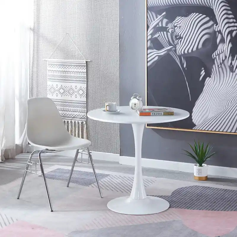 31.5-Inch White Tulip Dining Table for 2-4 People