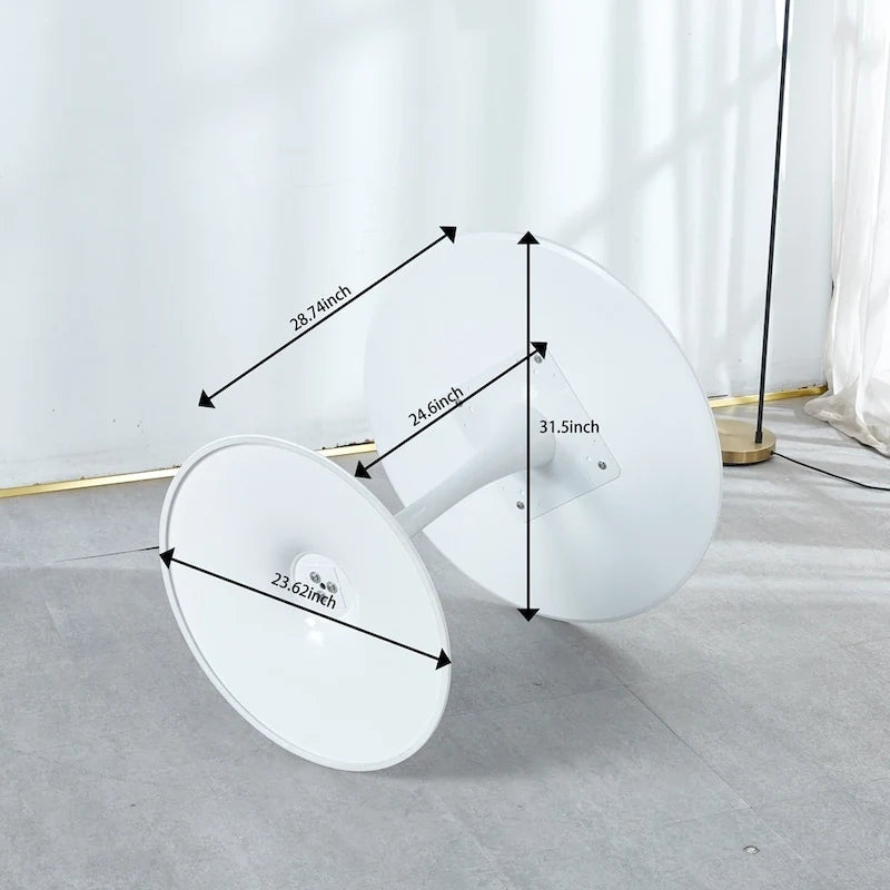 31.5-Inch White Tulip Dining Table for 2-4 People