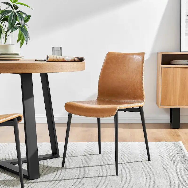 Jayden Faux Leather Dining Side Chair (Set of 2)