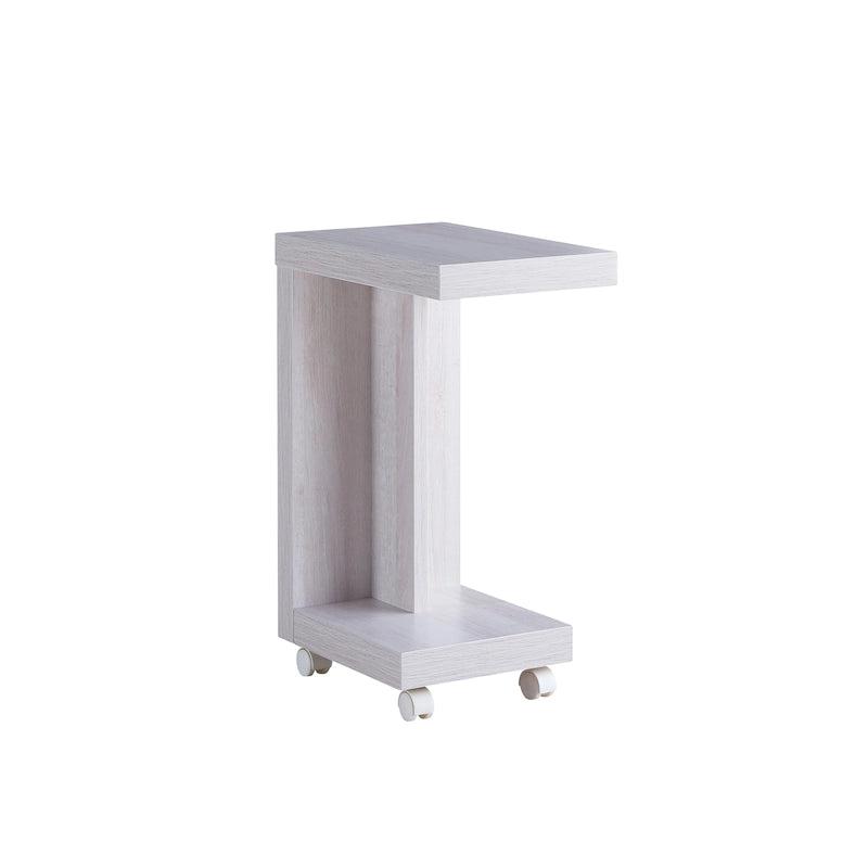 Modern Mobile 18-inch 1-Shelf Side Table with Caster Wheels