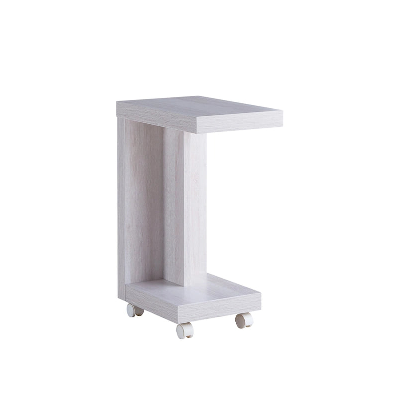 Modern Mobile 18-inch 1-Shelf Side Table with Caster Wheels