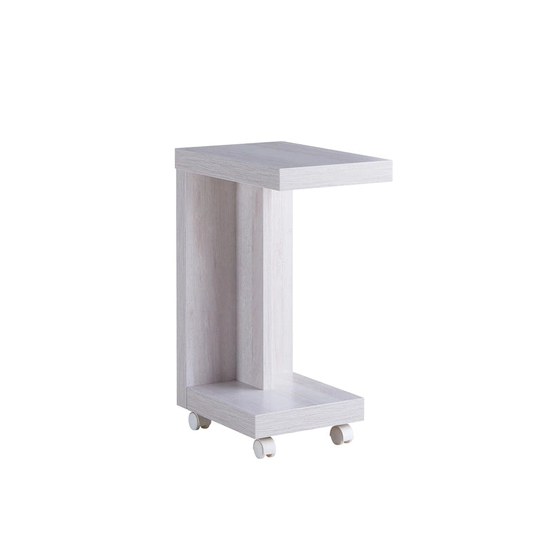 Modern Mobile 18-inch 1-Shelf Side Table with Caster Wheels