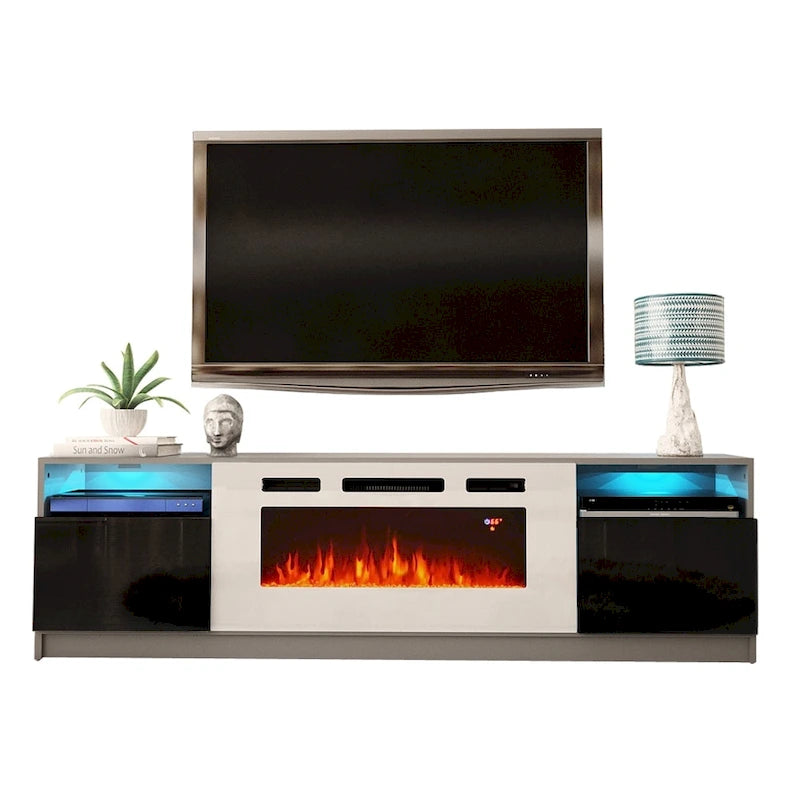 Electric Fireplace TV Stand with LED Lighting - 78.7 W