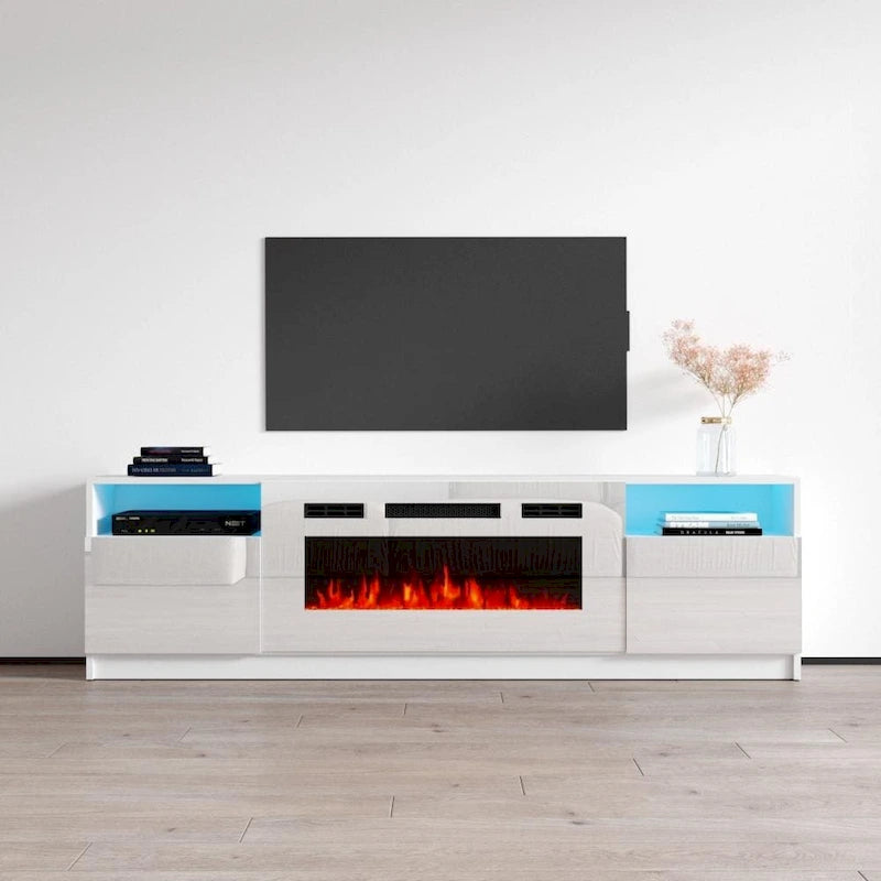 Electric Fireplace TV Stand with LED Lighting - 78.7 W