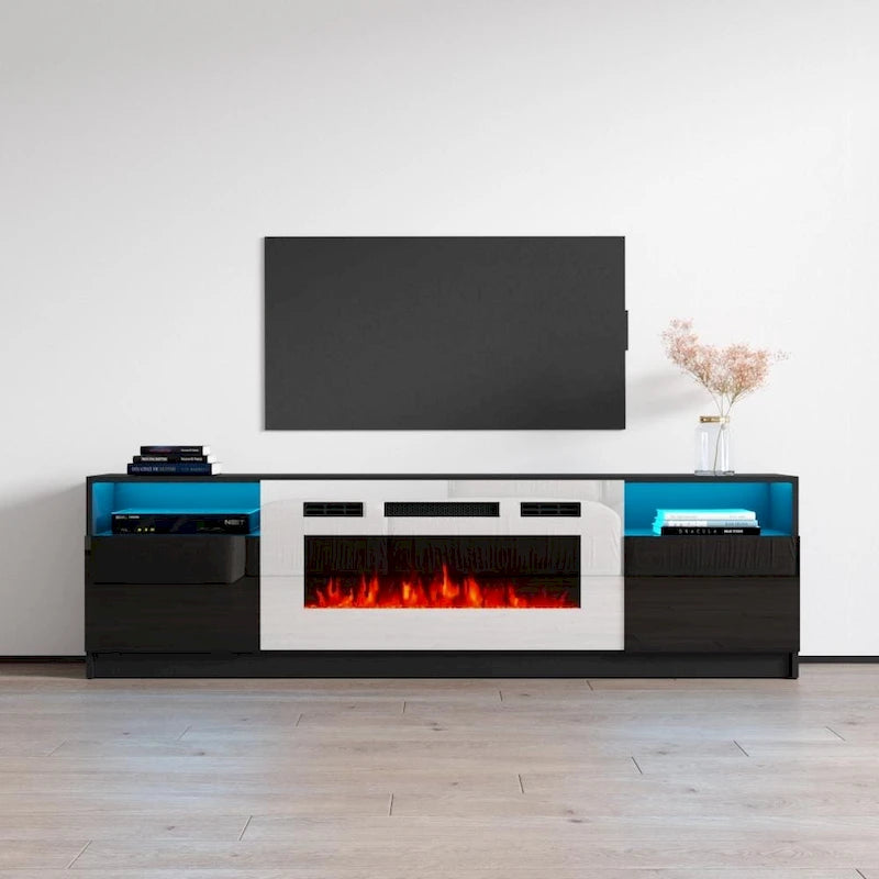 Electric Fireplace TV Stand with LED Lighting - 78.7 W