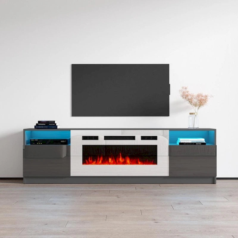 Electric Fireplace TV Stand with LED Lighting - 78.7 W
