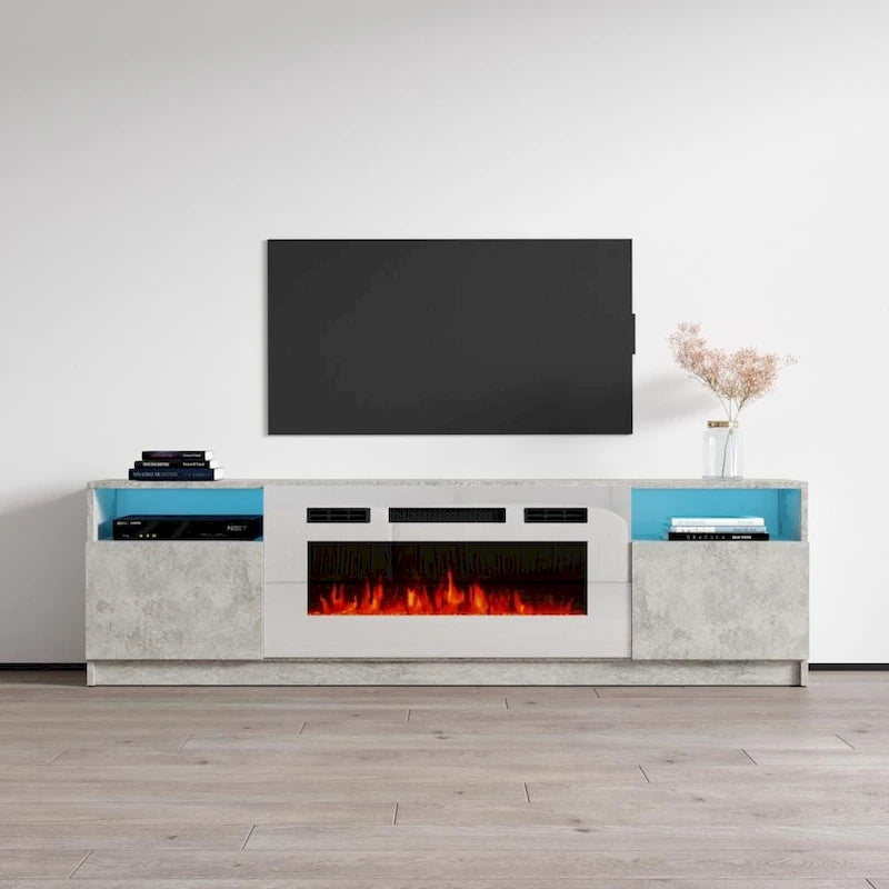 Electric Fireplace TV Stand with LED Lighting - 78.7 W