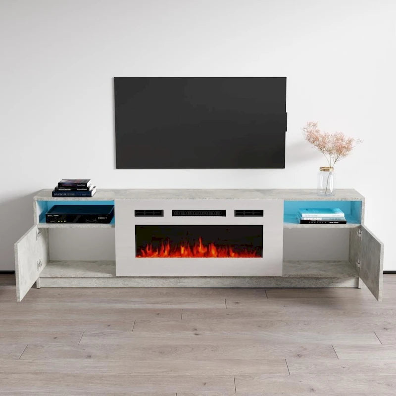 Electric Fireplace TV Stand with LED Lighting - 78.7 W