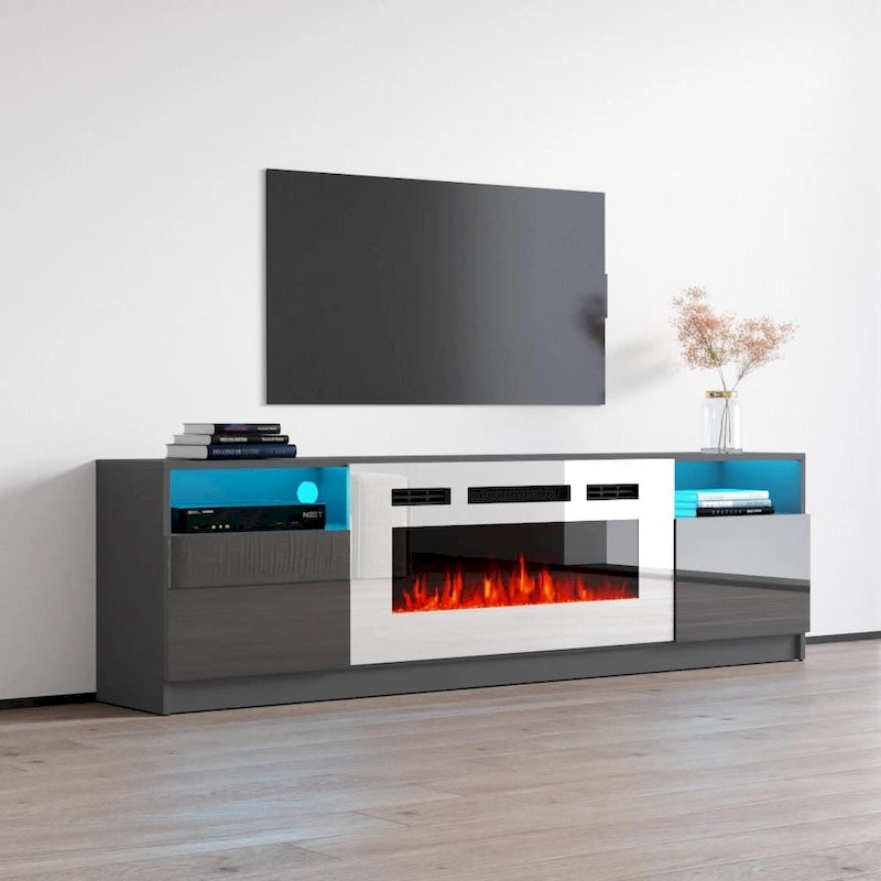 Electric Fireplace TV Stand with LED Lighting - 78.7 W