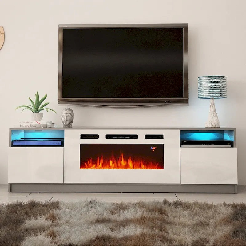 Electric Fireplace TV Stand with LED Lighting - 78.7 W
