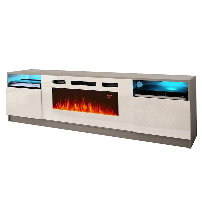 Electric Fireplace TV Stand with LED Lighting - 78.7 W