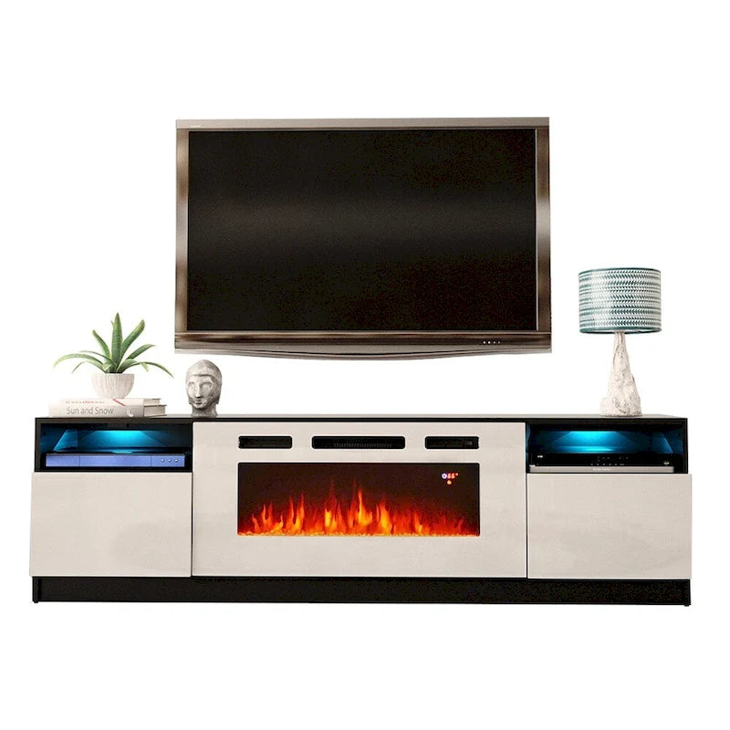 Electric Fireplace TV Stand with LED Lighting - 78.7 W