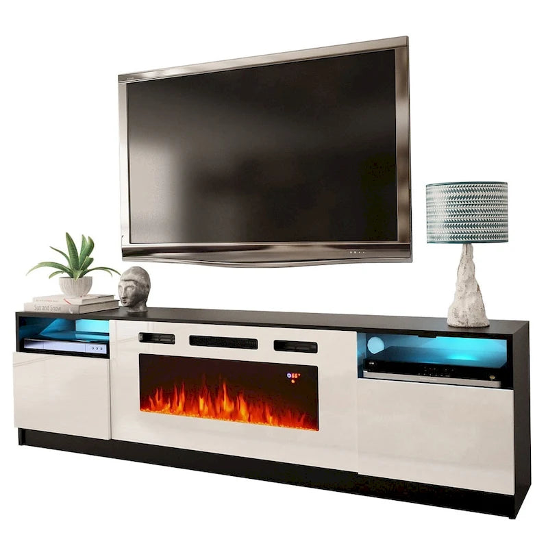 Electric Fireplace TV Stand with LED Lighting - 78.7 W