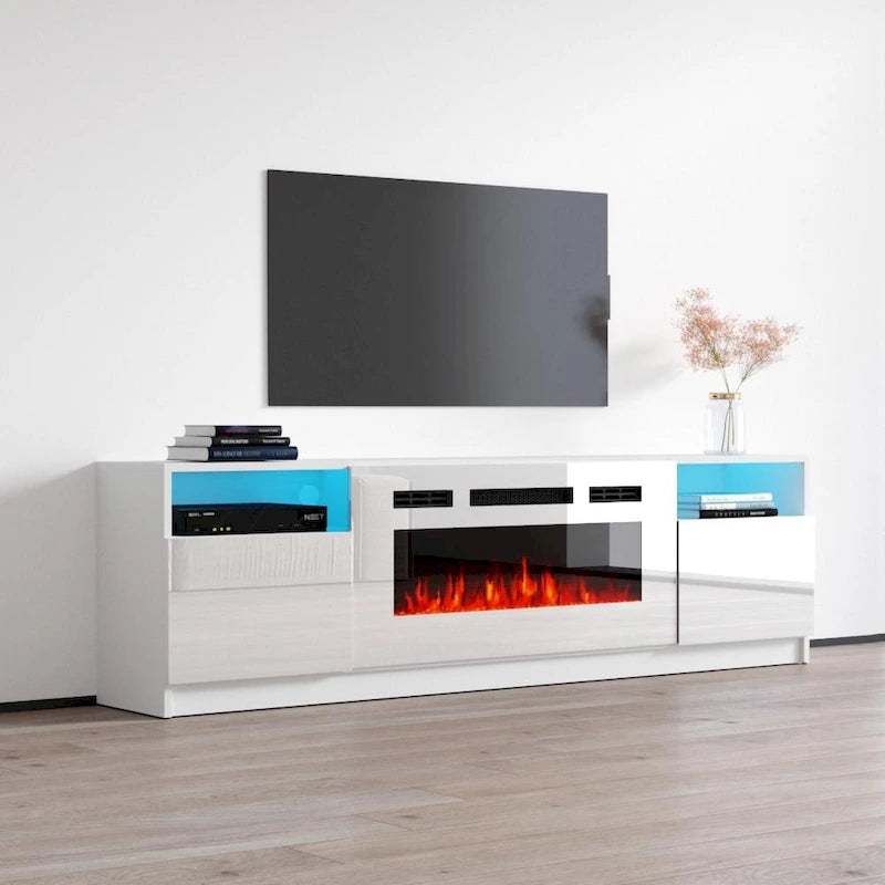 Electric Fireplace TV Stand with LED Lighting - 78.7 W
