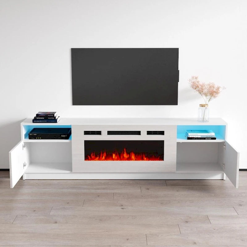 Electric Fireplace TV Stand with LED Lighting - 78.7 W