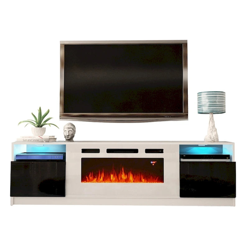 Electric Fireplace TV Stand with LED Lighting - 78.7 W