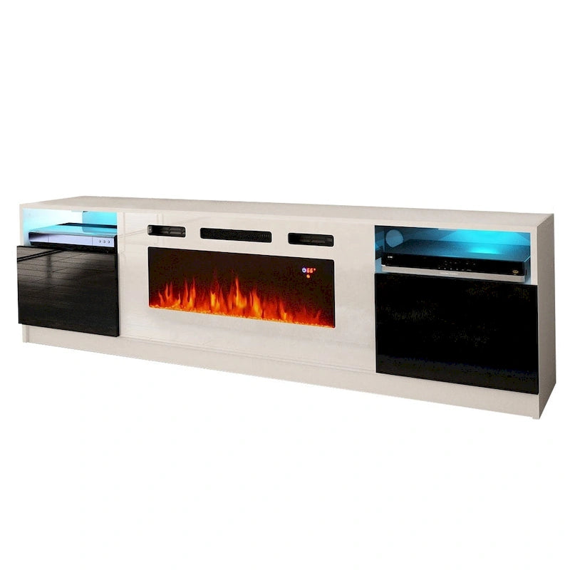 Electric Fireplace TV Stand with LED Lighting - 78.7 W