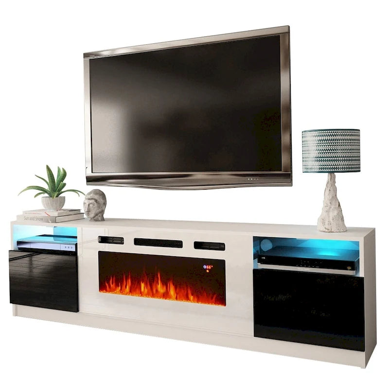 Electric Fireplace TV Stand with LED Lighting - 78.7 W