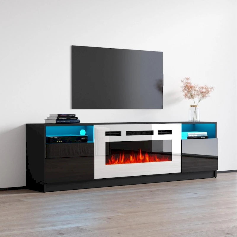 Electric Fireplace TV Stand with LED Lighting - 78.7 W