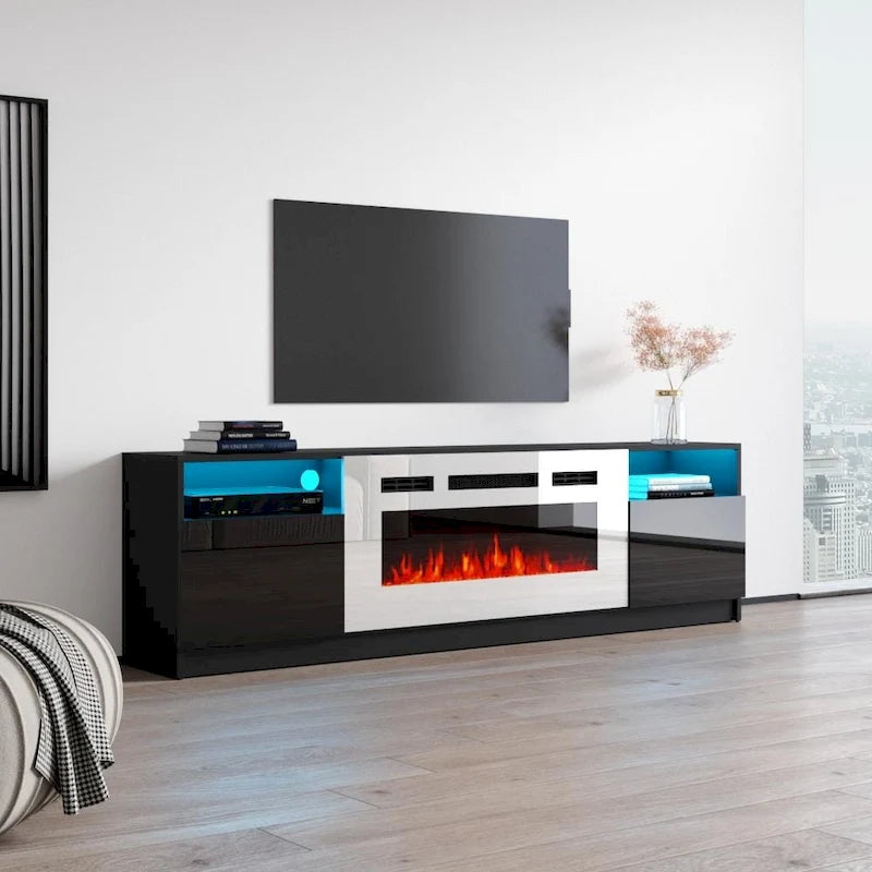 Electric Fireplace TV Stand with LED Lighting - 78.7 W