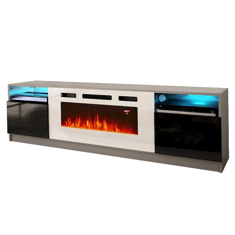 Electric Fireplace TV Stand with LED Lighting - 78.7 W