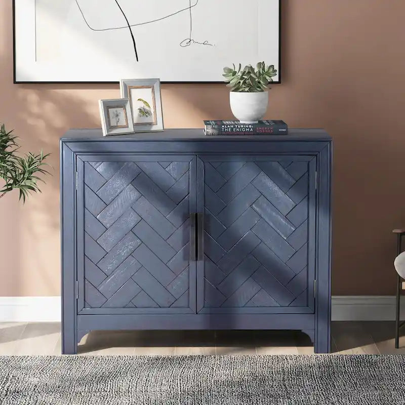 40-Inch Modern Console Table with 2 Open Shelves
