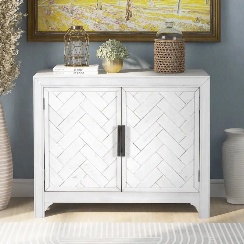 40-Inch Modern Console Table with 2 Open Shelves