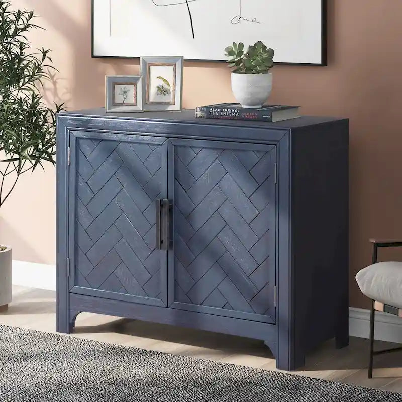 40-Inch Modern Console Table with 2 Open Shelves