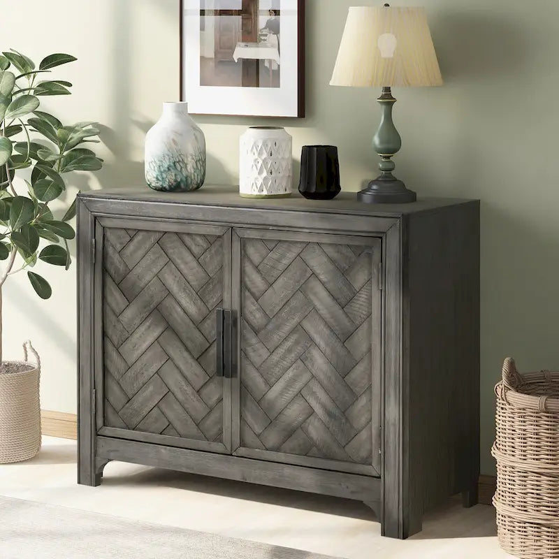 40-Inch Modern Console Table with 2 Open Shelves