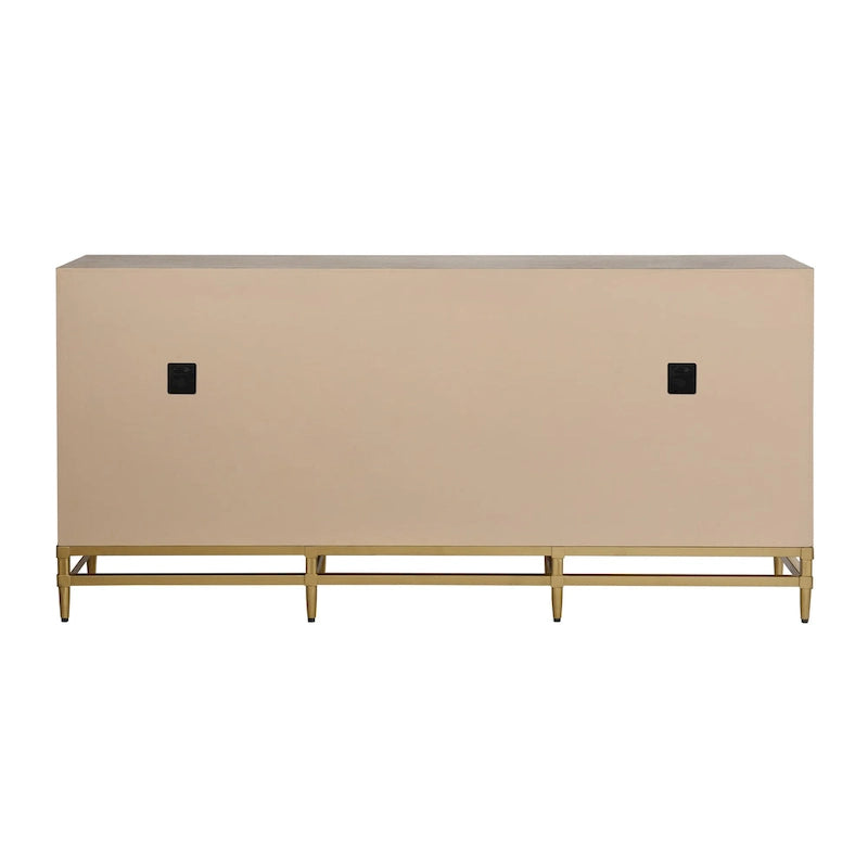Augusta Credenza - 4 Door 3 Drawer Unit in Weathered Oak