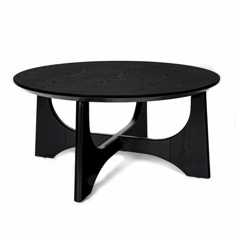 36-Inch Round Wooden Coffee Table
